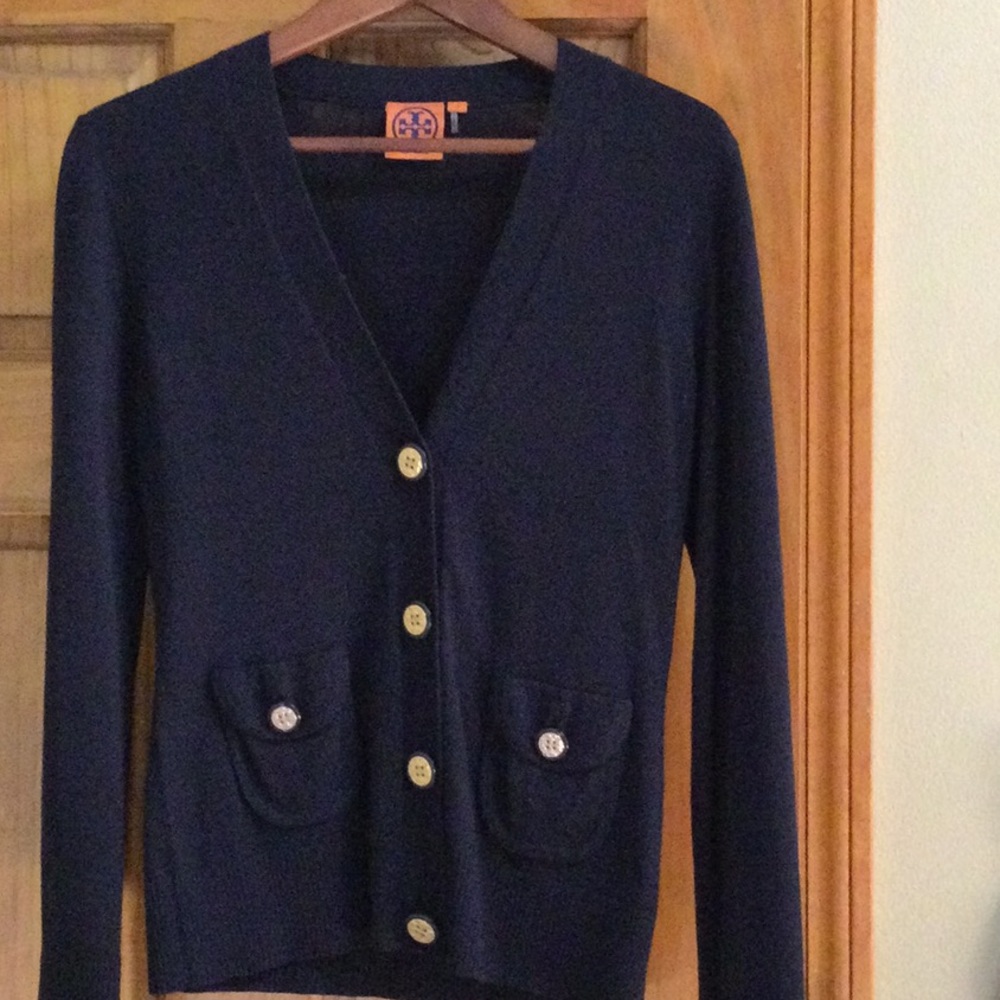 Tory Burch Navy Cardigan